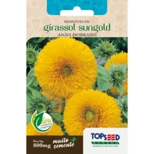 Sementes de Girassol Anão Dobrado 2 pacotes